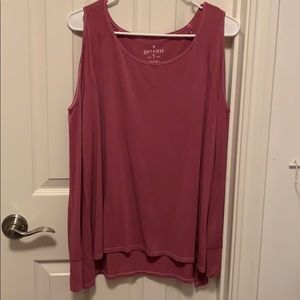 Cut out shoulder long sleeve “soft and sexy” shirt